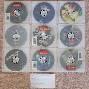 Collection of 9 Redbox DVDs with Various Titles
